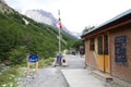 Chileno mountain shelter at the Torres del Paine National Park, Chilean Patagonia, Chile Royalty Free Stock Photo