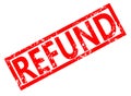 Refund stamp red rubber stamp on white background. refund stamp sign. refund sign