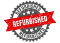 refurbished stamp. refurbished grunge round sign. Royalty Free Stock Photo