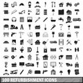 100 refurbishment icons set, simple style Royalty Free Stock Photo