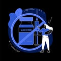 Refusal of vaccination abstract concept vector illustration.