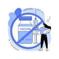 Refusal of vaccination abstract concept vector illustration.