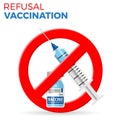 Refusal of Vaccination Concept Royalty Free Stock Photo