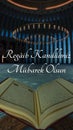 Regaip Kandili concept vertical image. The Holy Quran in the mosque