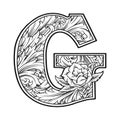 Regal classic letter G monogram logo monochrome