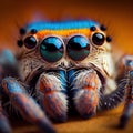 Regal jumping spider close-up. Royalty Free Stock Photo