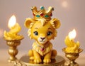 Regal Lion Cub Figurine