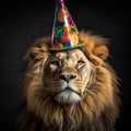Regal Roar: Celebrating with the King of the Savanna in Style