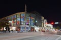 Regal South Beach cinemas on Lincoln Road Mall in Miami Beach, Florida at night. Royalty Free Stock Photo