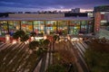 Regal South Beach cinemas on Lincoln Road Mall in Miami Beach, Florida at night. Royalty Free Stock Photo