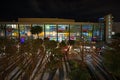 Regal South Beach cinemas on Lincoln Road Mall in Miami Beach, Florida at night. Royalty Free Stock Photo