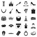 Regale icons set, simple style