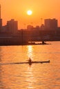 Regatta Rowing Skull Sunrise Colors