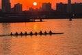 Regatta Rowing Sunrise Colors
