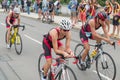Regensburg, Bavaria, Germany, August 06, 2017, 28th Regensburg Triathlon 2017, Bike racer on the race track
