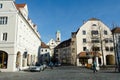 Regensburg, Bavaria, Germany - 11.11.2014: Streets of Bavarian Regensburg. This city is an example of a well-preserved large