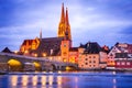 Regensburg, Germany - Danube river landscape, Bavaria Royalty Free Stock Photo