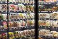 Regensburg, Germany - 2021 02 05: Refrigerated section with glass doors with various meat, sausage and ham products on display in