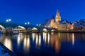 Regensburg on a winter evening Royalty Free Stock Photo