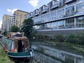 Regent's Canal near the Limehouse Basin and the River Thames in east London