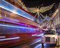 Regent Street Christmas Lights in London Royalty Free Stock Photo