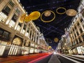 Regent Street Christmas Lights in London Royalty Free Stock Photo