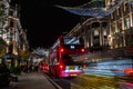 REGENT STREET, LONDON, ENGLAND- 14 November 2021: Regent Street Christmas lights 2021 Royalty Free Stock Photo