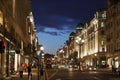 Regent street by night - London - UK Royalty Free Stock Photo