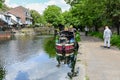 Regents Canal Narrow boats moorings in Mile End, London Royalty Free Stock Photo