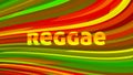 Reggae background with curved stripes