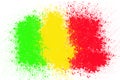 Reggae color with concrete wall background Royalty Free Stock Photo