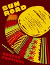 Reggae music classic color concept poster.