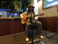 Reggae Musician Keith Batlin sings and plays guitar