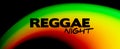 Reggae night party banner template. Vector graphics