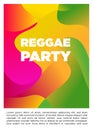 reggae party abstract event poster template vector illustration