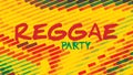 Reggae party background with halftone effect. Vector pattern