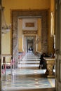 Reggia di Caserta: The corridor, Royal Palace of Caserta,Caserta,Campania,Italy Royalty Free Stock Photo