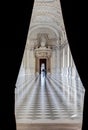 Reggia di Venaria Reale, Italy - corridor perspective, luxury marble, gallery and windows - Royal palace