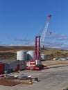 The Reggiane mobile Crane stored at Peterson Quay in the Offshore Oil and Gas Greenhead Base at Lerwick.