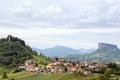 Reggio Apennines with Pietra di Bismantova.