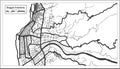 Reggio Calabria Italy City Map in Black and White Color in Retro Style. Outline Map