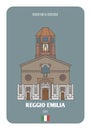 Reggio Emilia cathedral, Italy. Architectural symbols of European cities