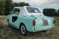 Reggio Emilia, Italy : 2021-08-10 Autobianchi Bianchina Spiaggina beautiful restored turquoise vintage car