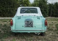 Reggio Emilia, Italy : 2021-08-10 Autobianchi Bianchina Spiaggina beautiful restored turquoise vintage car