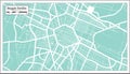 Reggio Emilia Italy City Map in Retro Style. Outline Map