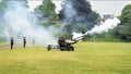 104 Regiment Royal Artillery fire a 21 Gun salute