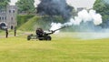 104 Regiment Royal Artillery fire a 21 Gun salute