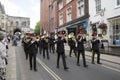 Regimental Band marching in Winchester England UK