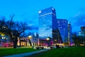 Regina, Canada city center at dusk Royalty Free Stock Photo