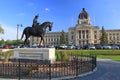 Equestrian Statue of Queen Elizabeth II in Front of Saskatchewan Provincial Legislature Building, Regina, Saskatchewan, Canada